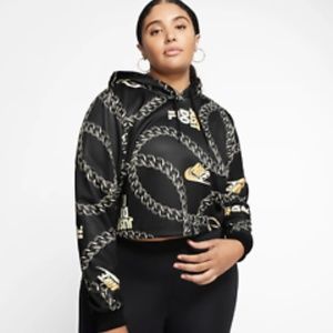 Nike Icon Clash Crop Top Hoodie Women's 2X